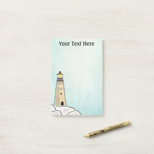Leuchtturm Personalisiert Post-it Klebezettel (Auf Schreibtisch)