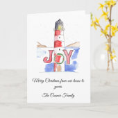 Leuchtturm Personalisierte Weihnachtskarte Karte (Gelbe Blume)