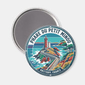 Leuchtturm Phare du Petit Minou Frankreich Magnet (Vorderseite/Rückseite)