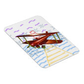 Leuchtturm Pier Biplane Blue Waves Magnet (Rechte Seite)