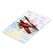 Leuchtturm Pier Biplane Blue Waves Magnet (Linke Seite)