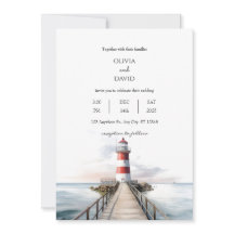 Leuchtturm Pier Ozeanlandschaft Schöne Hochzeit