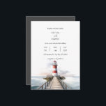 Leuchtturm Pier Ozeanlandschaft Schöne Hochzeit Einladung<br><div class="desc">"Erleben Sie die Küsteneleganz Ihrer traumhaften Strandhochzeit mit unserer Aquarelleinladung mit einem landschaftlichen Steg in der Nähe eines Leuchtturms. Dieses faszinierende, handgezeichnet Kunstwerk strahlt Ruhe und rustikalen Charme aus und schafft den perfekten Rahmen für Ihre romantische Ozeanfeier. Entdecken Sie die leuchtende Schönheit der Strandvibes und der ozeanischen Landschaften in diesem...</div>
