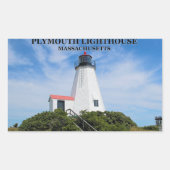 Leuchtturm Plymouth, "The Gurnet", MA Stickers (Vorderseite)
