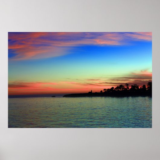 Leuchtturm Point Santa Cruz Poster (Vorne)