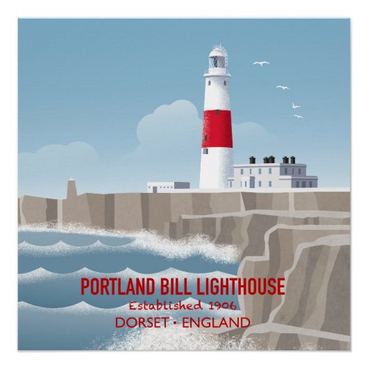 Leuchtturm Portland Bill Poster (Vorderseite)
