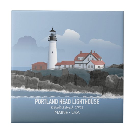 Leuchtturm Portland Head Fliese (Vorderseite)