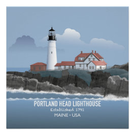 Leuchtturm Portland Head Poster