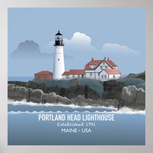 Leuchtturm Portland Head Poster (Vorne)