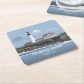 Leuchtturm Portland Head Rechteckiger Pappuntersetzer (angewinkelt)