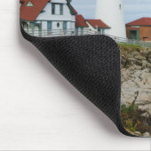 Leuchtturm Portland Headlight auf felsigem Ufer Mousepad (Ecke)