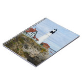 Leuchtturm Portland Headlight auf felsigem Ufer Notizblock (Linke Seite)