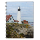 Leuchtturm Portland Headlight auf felsigem Ufer Notizblock (Vorderseite)