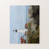 Leuchtturm Portland Headlight auf felsigem Ufer Puzzle (Vertikal)