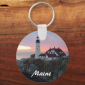 Leuchtturm Portland Headlight im Maine-Schlüsselan Schlüsselanhänger (Vorderseite)