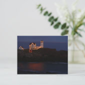 Leuchtturm Postcard Holiday Lights Postkarte (Stehend Vorderseite)