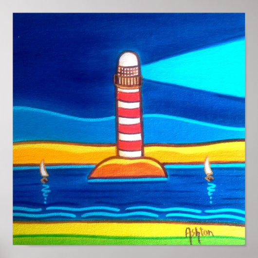 Leuchtturm Poster (Vorne)