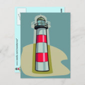 Leuchtturm Postkarte (Vorne/Hinten)