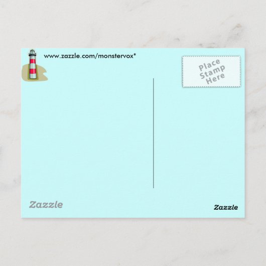 Leuchtturm Postkarte (Rückseite)