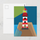Leuchtturm Postkarte (Vorne/Hinten)