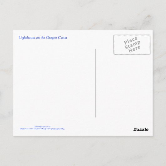 Leuchtturm Postkarte (Rückseite)