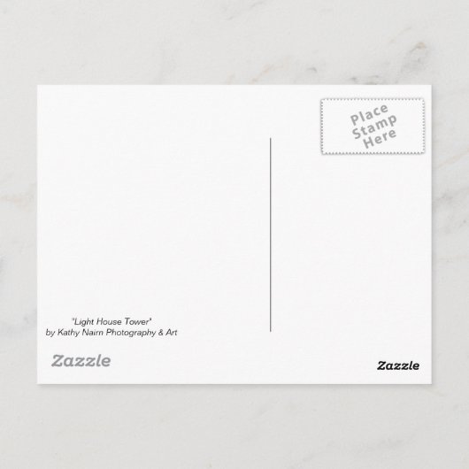 Leuchtturm Postkarte (Rückseite)