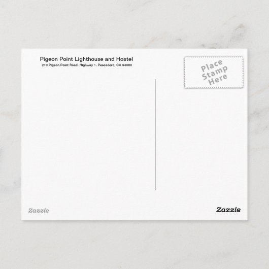 Leuchtturm Postkarte (Rückseite)