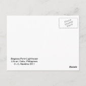 Leuchtturm Postkarte (Rückseite)