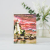 Leuchtturm Postkarte (Stehend Vorderseite)
