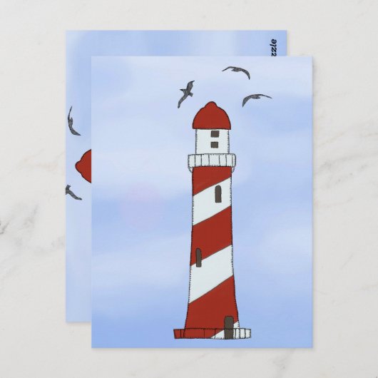 Leuchtturm  postkarte (Vorne/Hinten)