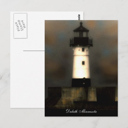 Leuchtturm Postkarte (Vorne/Hinten)