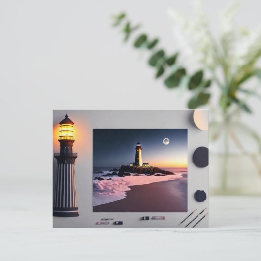 Leuchtturm, Postkarte für Postüberquerung (Stehend Vorderseite)