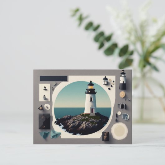 Leuchtturm, Postkarte für Postüberquerung (Stehend Vorderseite)