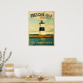 Leuchtturm Presque Isle Poster (Küche)