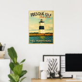 Leuchtturm Presque Isle Poster (Heimbüro)