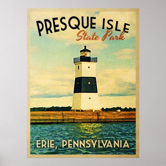Leuchtturm Presque Isle Poster (Vorne)