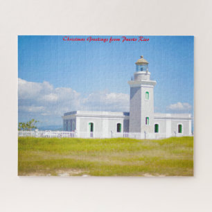 Leuchtturm Puerto Rico. Weihnachtsgrüße Puzzle