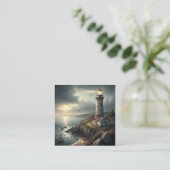 Leuchtturm Quadratische Visitenkarte (Stehend Vorderseite)