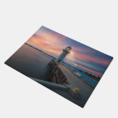 Leuchtturm Raffles | Jachthafen, Singapur Fußmatte (Schrägansicht)