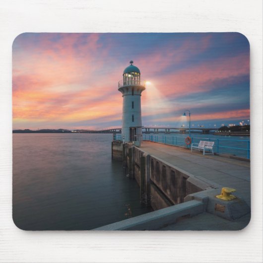 Leuchtturm Raffles | Jachthafen, Singapur Mousepad (Vorne)