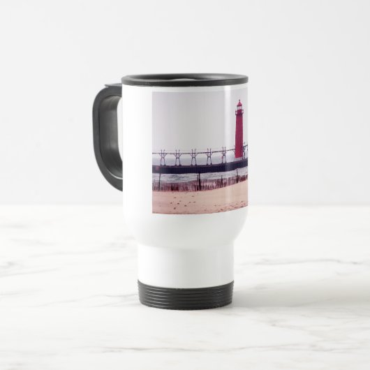 Leuchtturm Reisebecher (Vorderseite Links)