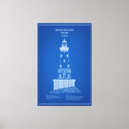 Leuchtturm Rock of Ages - Michigan - AD Leinwanddruck