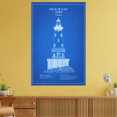 Leuchtturm Rock of Ages - Michigan - AD Leinwanddruck (Insitu (Wohnzimmer))