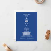 Leuchtturm Rock of Ages - Michigan - AD Mitteilungskarte (Vorderseite/Rückseite Beispiel)