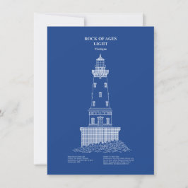 Leuchtturm Rock of Ages - Michigan - AD Mitteilungskarte