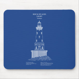 Leuchtturm Rock of Ages - Michigan - AD Mousepad
