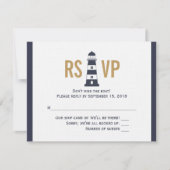 Leuchtturm RSVP Karte (Vorderseite)