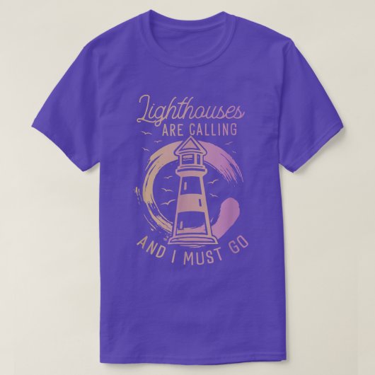 Leuchtturm rufen an und ich muss funny Lighthouse T-Shirt (Design vorne)