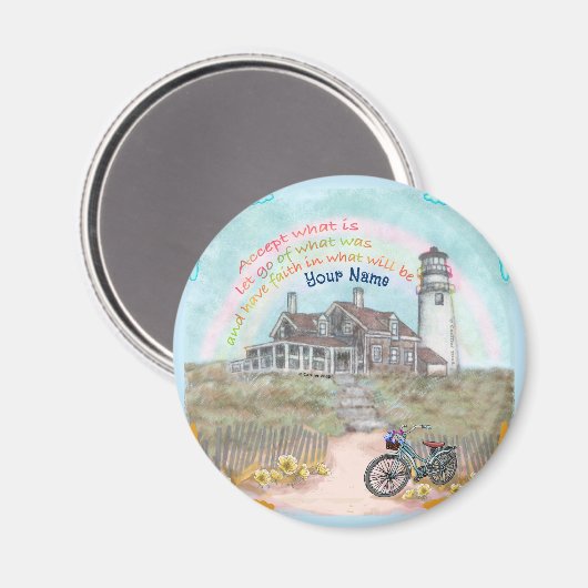 Leuchtturm rund um die Annahme Magnet (Vorderseite/Rückseite)