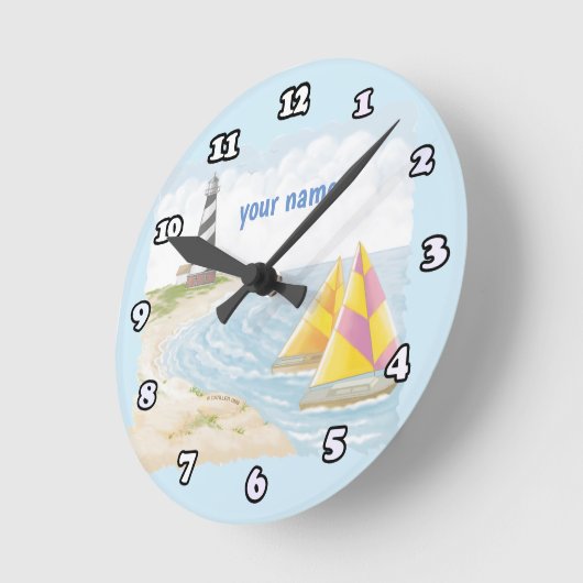 Leuchtturm Runde Wanduhr (Winkel)